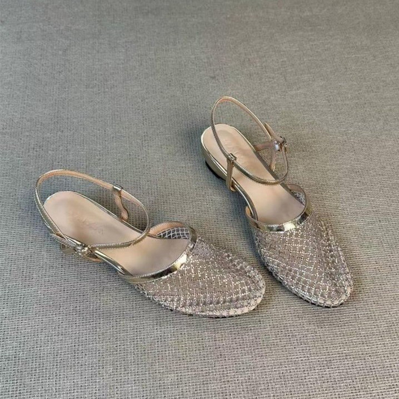 Women Shoes Size 7 - 여성 메쉬 샌들 크리스탈 슈즈 럭셔리