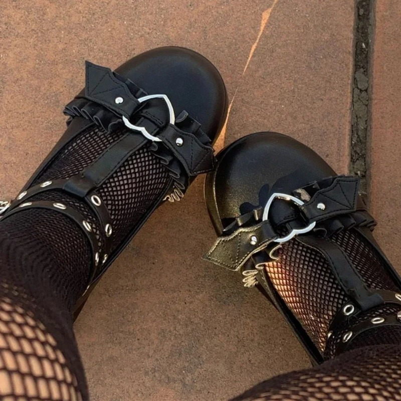 Women Shoes Wedges - 새로운 스위트 하트 버클 웨지 메리