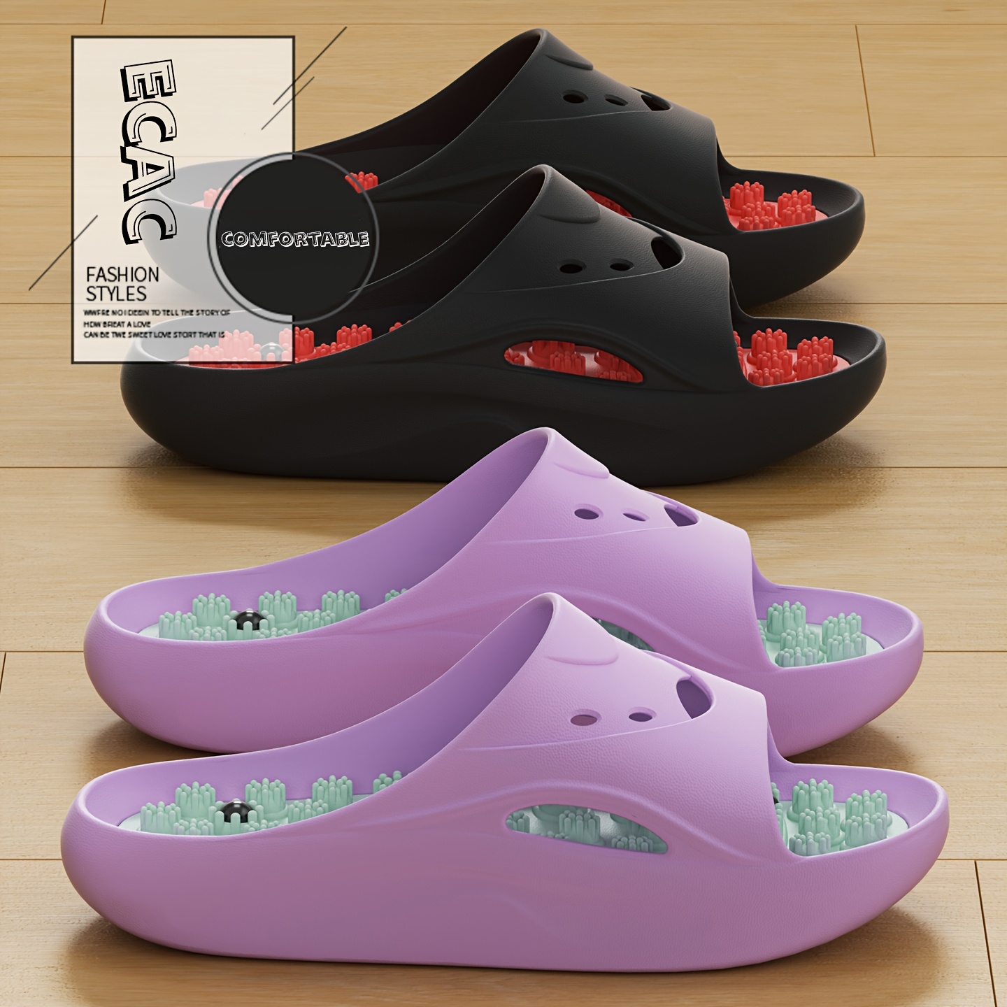 Women'S Shoes To Men'S - 여성 남성 EVA 마사지 슬리퍼 두꺼운