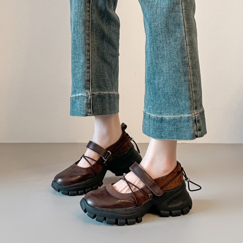 Women Shoes Wedges - 뉴 레트로 발레 메리 제인 슈즈