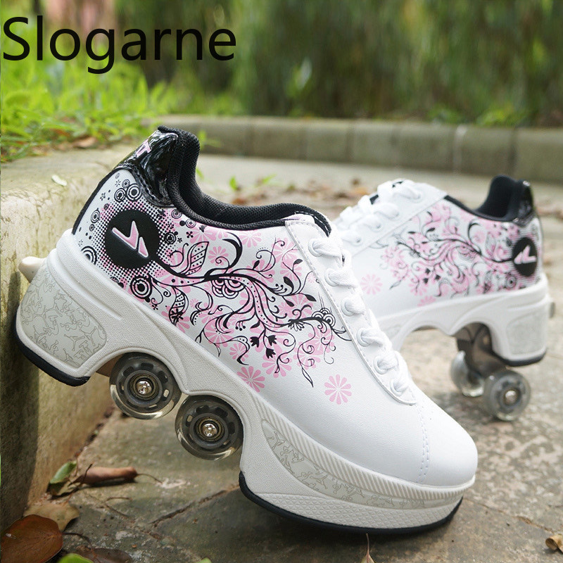 Women'S Shoes To Men'S - 여성용 4륜 변형 롤러 스케이트 신발