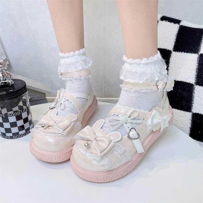 Women Shoes Wedges - 달콤한 둥근 머리 모양의 귀여운 소녀