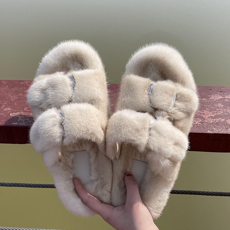 Women Shoes Mk - 여성 샌들 슬리퍼 오픈토 럭셔리 밍크