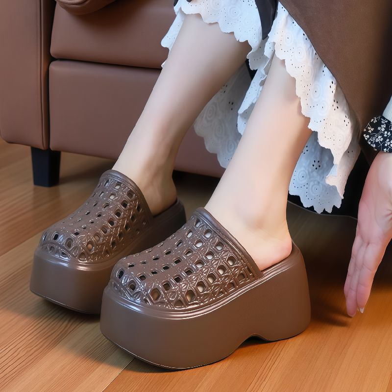 Women Shoes Wedges - 새로운 컷아웃 디자인의 하이힐 EVA 샌들