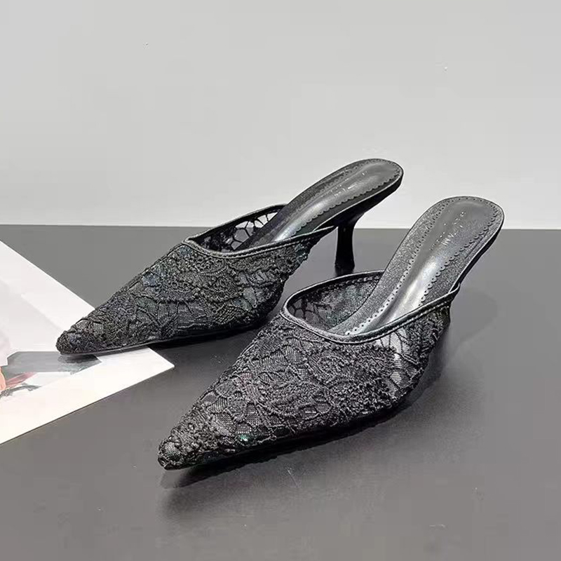 뾰족한 앞코 슬리퍼 여성 메쉬 뮬 슈즈 하이힐 샌들 우 - Women Shoes Size 7 리뷰 및 가격