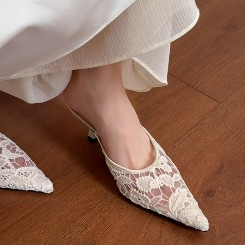뾰족한 앞코 슬리퍼 여성 메쉬 뮬 슈즈 하이힐 샌들 우 - Women Shoes Size 7 리뷰 및 가격