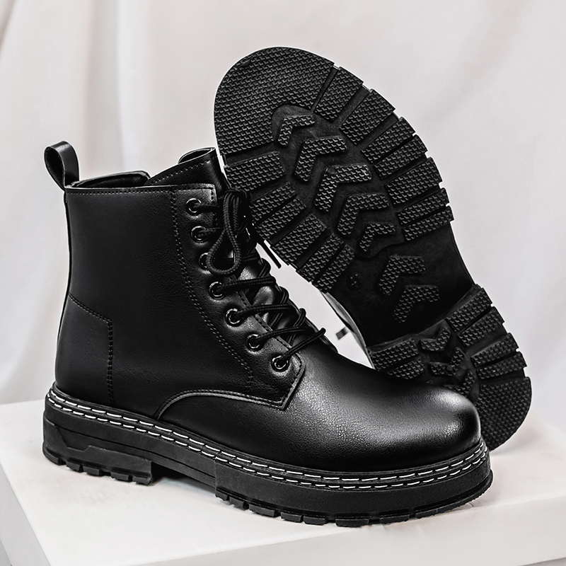 남성용 4계절 블랙 에나멜 가죽 오토바이 부츠 - 클래 - Suede Ankle Boot 리뷰 및 가격