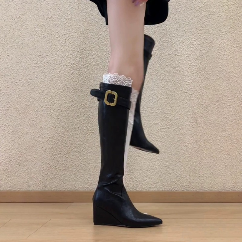 2026년 신상 여성용 포인티드 가죽 버클 플랫폼 카우 - Suede Ankle Boot 리뷰 및 가격