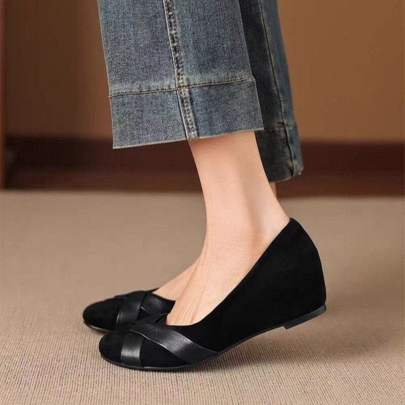 2026 신상 여성 가죽 로퍼 양가죽 스웨이드 캐주얼  - Women Shoes Wedges 리뷰 및 가격