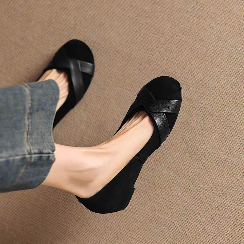 2026 신상 여성 가죽 로퍼 양가죽 스웨이드 캐주얼  - Women Shoes Wedges 리뷰 및 가격