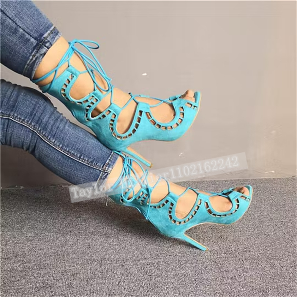 블루 오픈토 크리스크로스 스트랩 샌들 여성용 피프토 스 - Suede Ankle Boot 리뷰 및 가격