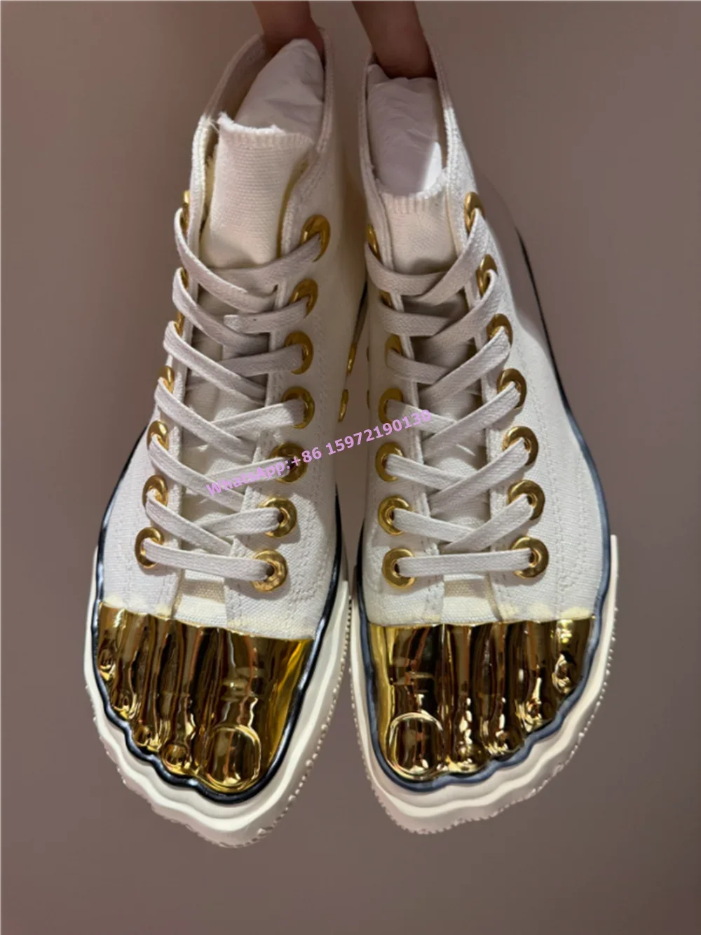 다섯 손가락 금속 발가락 부츠 혼합 색상 높은 증가 크 - Women Shoes Boots 리뷰 및 가격