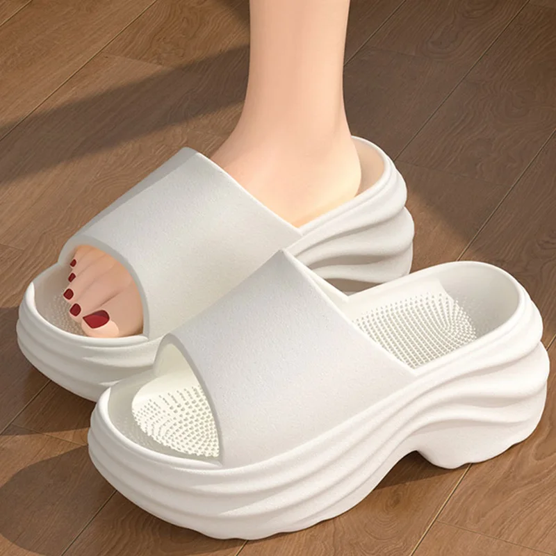 두꺼운 바닥 플랫폼 솔리드 컬러 에바 슬리퍼 여성용 여 - Women Shoes Wedges 리뷰 및 가격