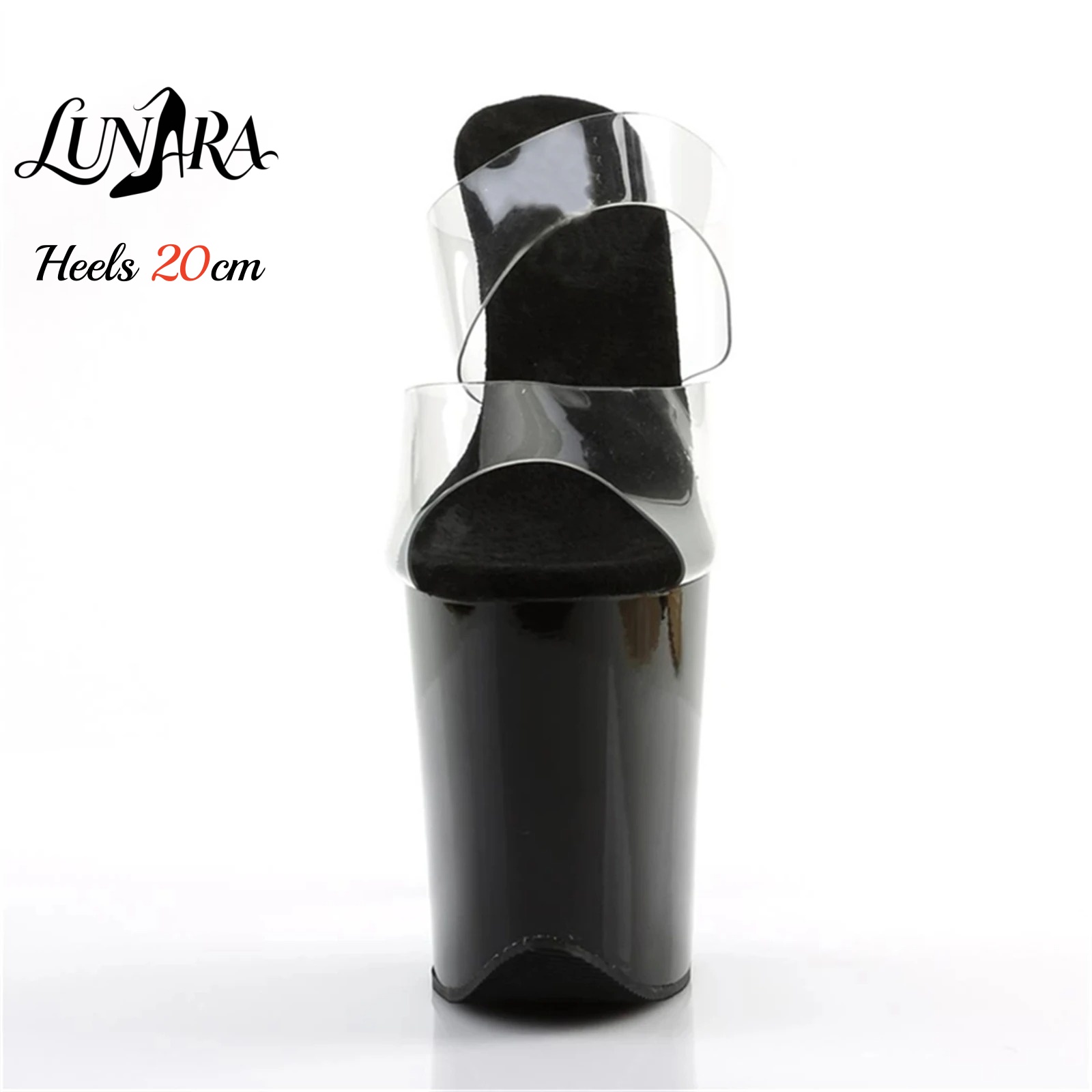 20cm 투명 PVC 스트랩 울트라 하이 플랫폼 하이힐 - Jelly Sandal Women 리뷰 및 가격
