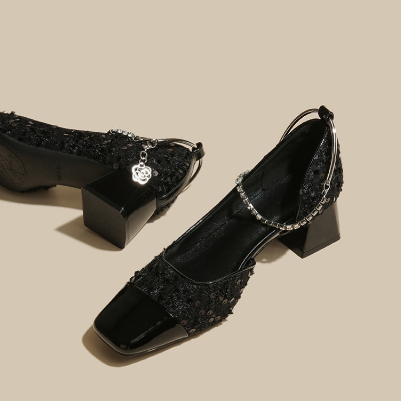 2025 새 디자이너 봄 스퀘어 발가락 스팽글 여성 메 - Women Shoes Mk 리뷰 및 가격