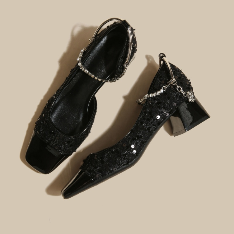 2025 새 디자이너 봄 스퀘어 발가락 스팽글 여성 메 - Women Shoes Mk 리뷰 및 가격