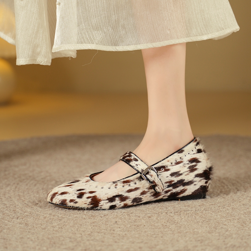 핫세일 레오파드 말털 가을 봄 발레 플랫 라운드 토 얕 - Women Shoes Mk 리뷰 및 가격