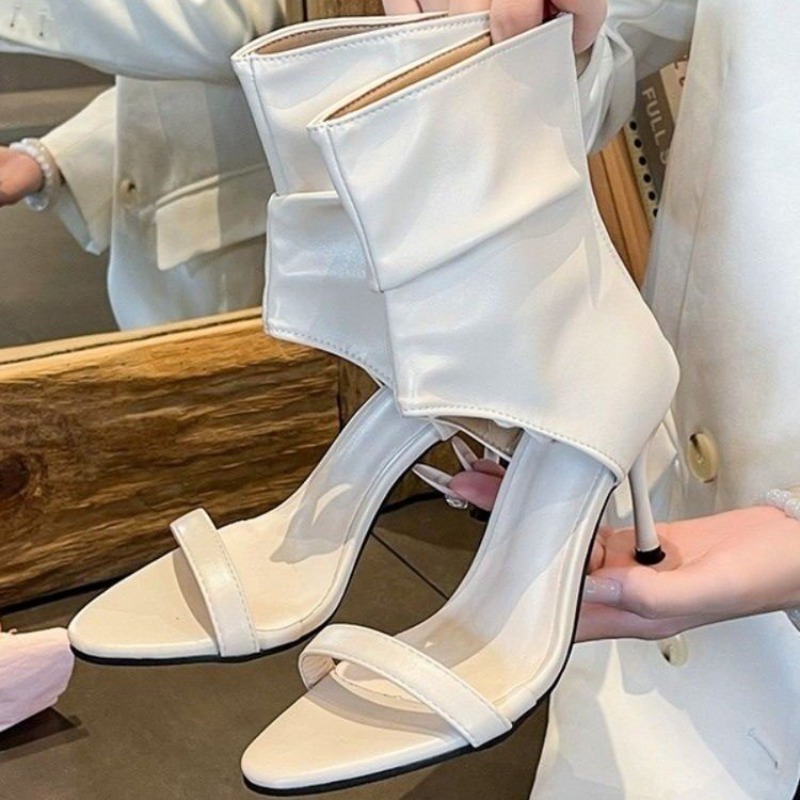 봄 여름 디자인 섹시한 오픈토 속이 비치는 얇은 굽의  - Women Shoes Boots 리뷰 및 가격
