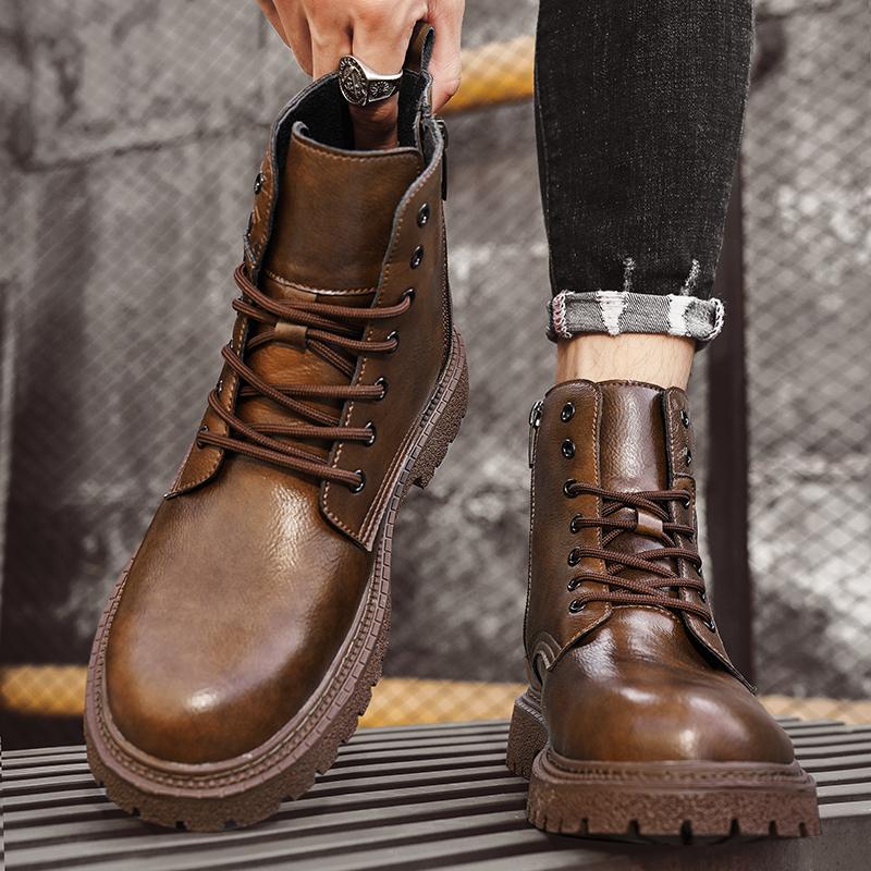 6cm 키높이 남성 부츠 가죽 야외 가을 겨울 신발 따 - Suede Ankle Boot 리뷰 및 가격