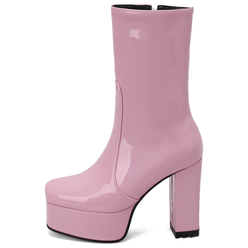 여성용 트렌드 플랫폼 앵클 부츠, 블랙 화이트 블루 핑 - Women Shoes Size 7 리뷰 및 가격