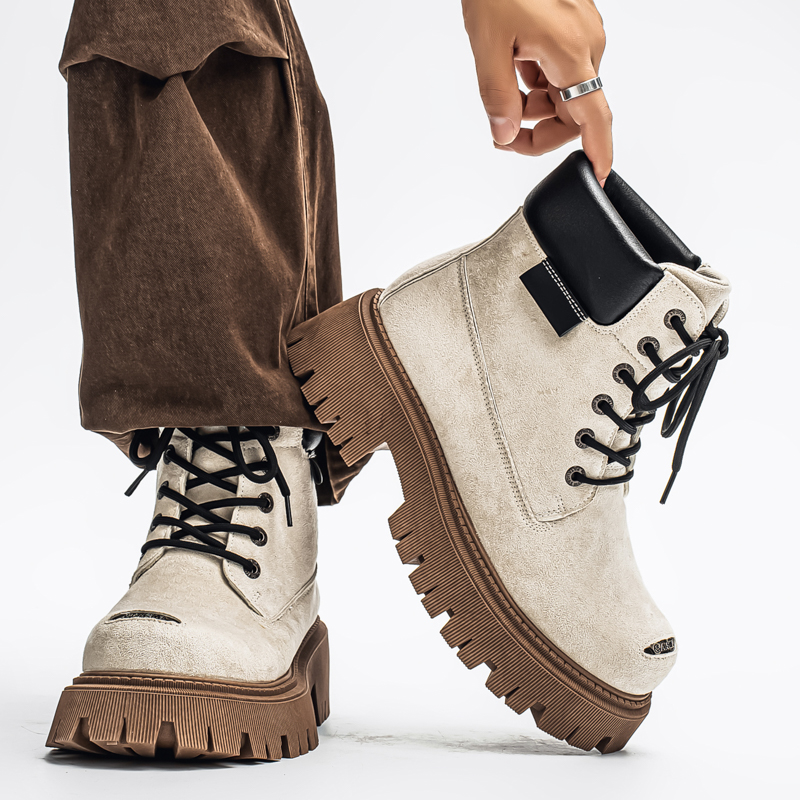 클래식 하이탑 부츠 아웃도어 가죽 남성 캐주얼 앵클 부 - Suede Ankle Boot 리뷰 및 가격