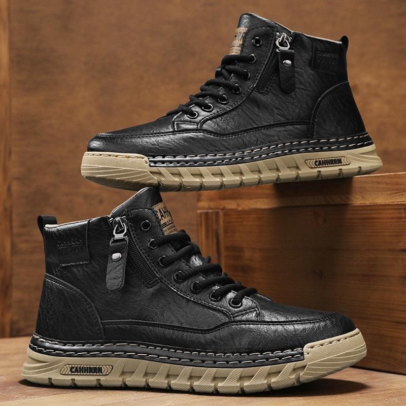남성 가죽 하이탑 앵클 부츠 봄 겨울 남성용 오토바이  - Suede Ankle Boot 리뷰 및 가격