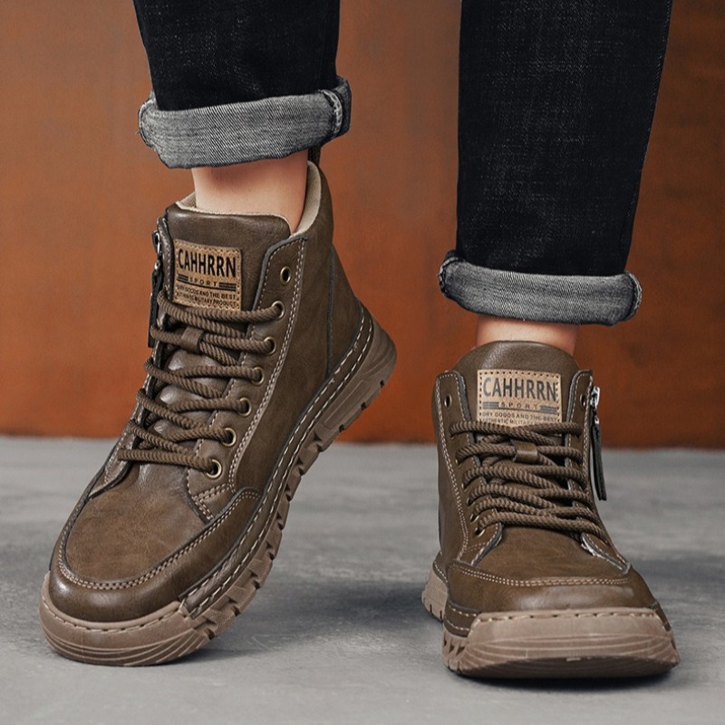 남성 가죽 하이탑 앵클 부츠 봄 겨울 남성용 오토바이  - Suede Ankle Boot 리뷰 및 가격