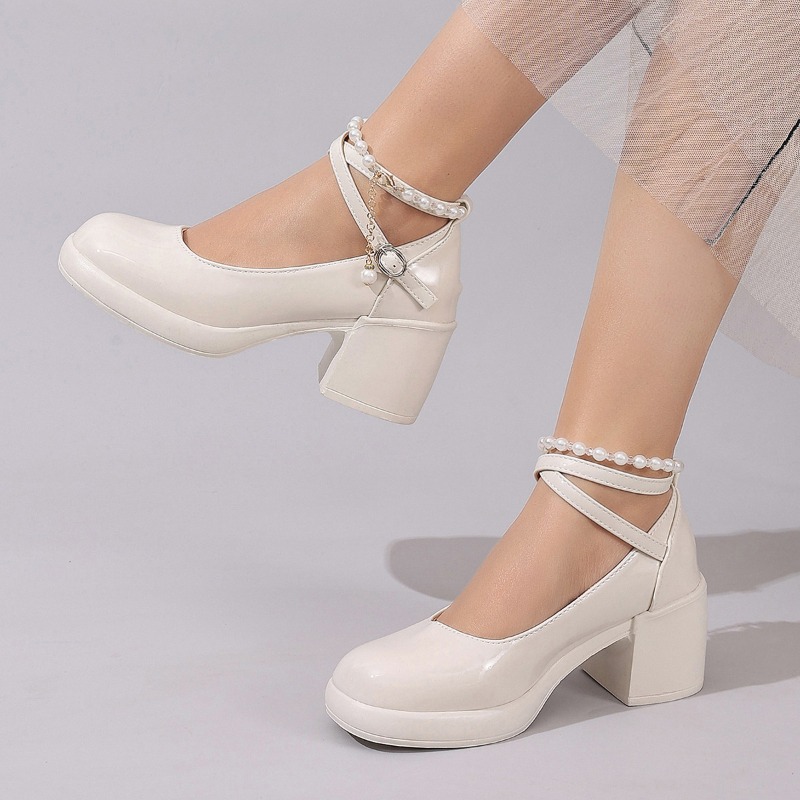 새로운 여성 펌프스 슈즈 패션 크로스 스트랩 여성용 얕 - Women Shoes With Heels 리뷰 및 가격