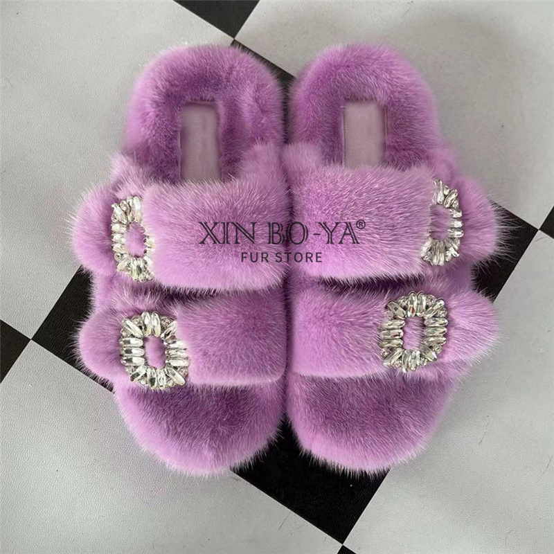 밍크 슬리퍼 겨울 여성 신발 리얼 밍크 퍼 슬리퍼 럭셔 - Women Shoes Mk 리뷰 및 가격