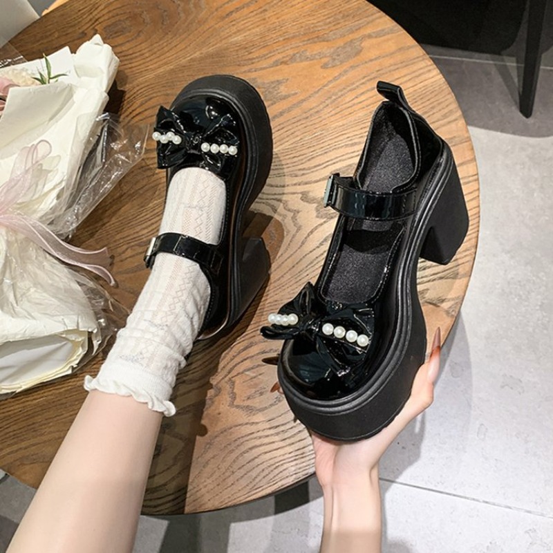 2026 로리타 슈즈 블랙 슈퍼 하이힐 메리 제인 슈즈 - Women Shoes With Heels 리뷰 및 가격