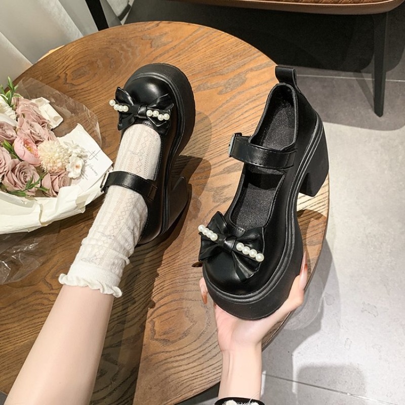 2026 로리타 슈즈 블랙 슈퍼 하이힐 메리 제인 슈즈 - Women Shoes With Heels 리뷰 및 가격