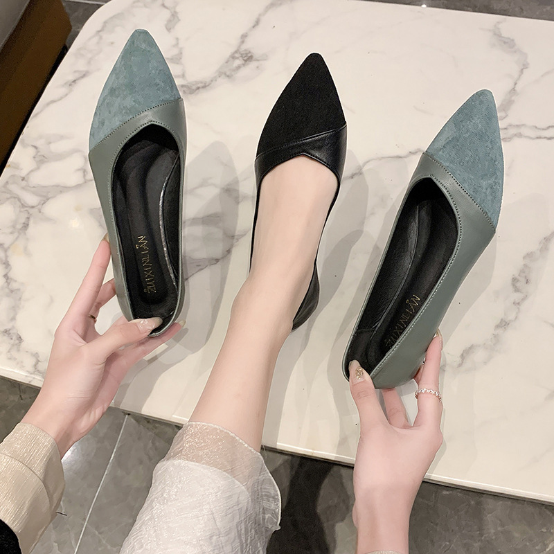 여성용 플랫 블랙 가죽 신발, 가을용 다용도 로우힐 슬 - Women Shoes Wedges 리뷰 및 가격