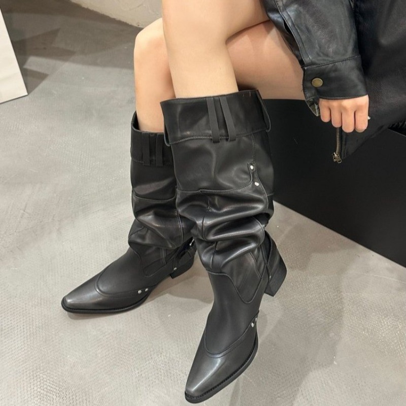 여성용 랩 싱글 부츠 봄 여름 포인티드 토 스터드 메탈 - Suede Ankle Boot 리뷰 및 가격