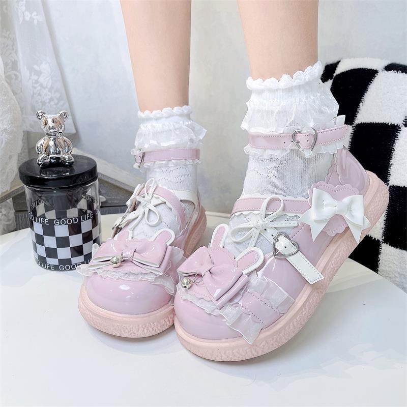 달콤한 둥근 머리 모양의 귀여운 소녀 로리타 신발 JK - Women Shoes Wedges 리뷰 및 가격