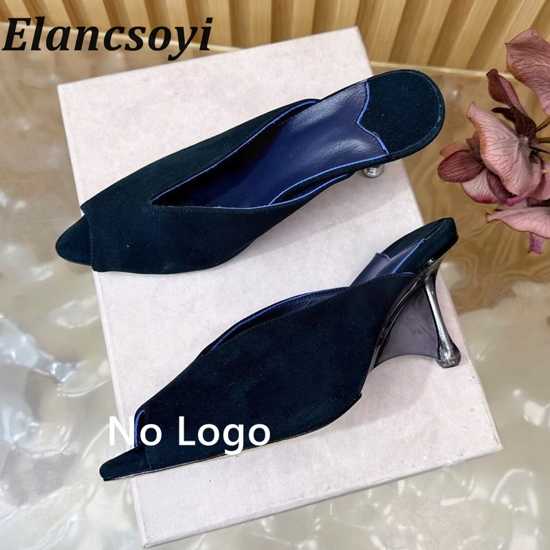 여성용 오픈토 스웨이드 경사 힐 샌들, 피쉬 마우스 오 - Women Shoes Size 7 리뷰 및 가격