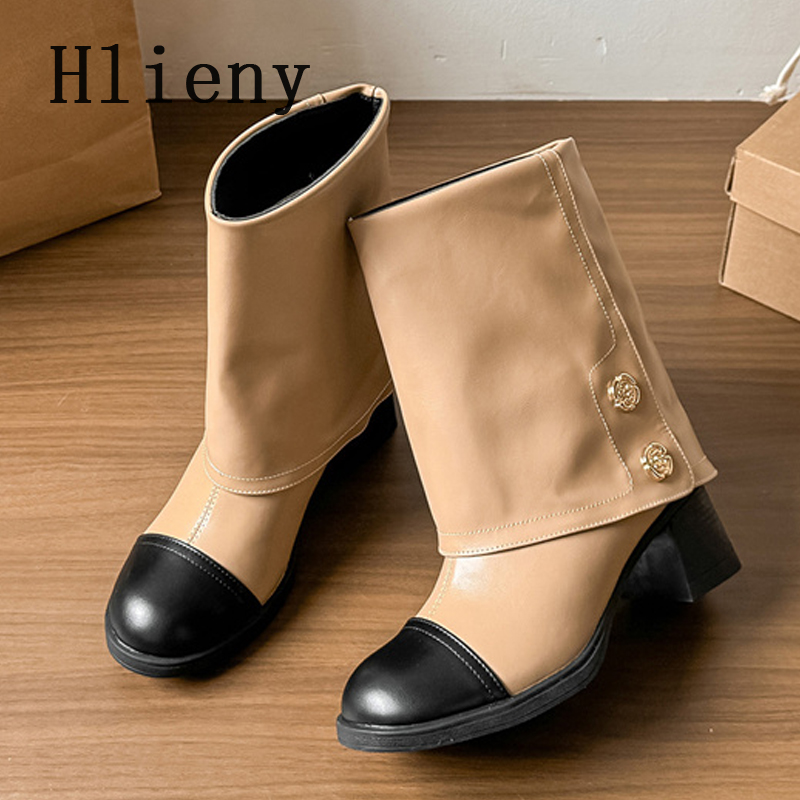 Hlieny 가을 겨울 패션 모던 여성 앵클 부츠 라운 - Women Shoes Size 7 리뷰 및 가격