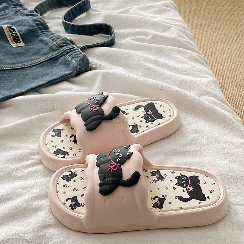 Printting 귀여운 곰 여성 슬리퍼 여름 실내 부 - Women'S Shoes To Men'S 리뷰 및 가격