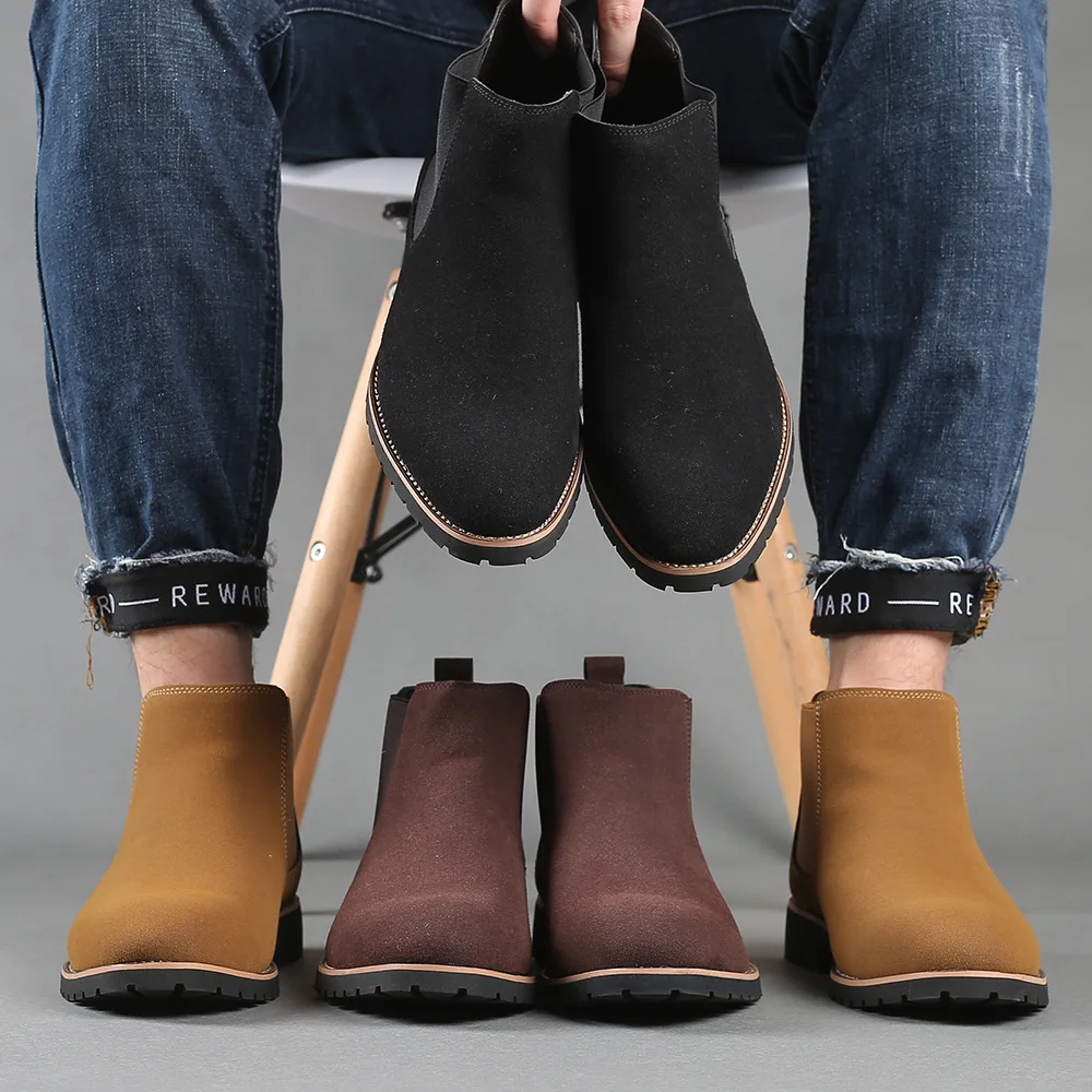 남성 앵클 부츠 영국 스타일 스웨이드 가죽 부츠 패션  - Suede Ankle Boot 리뷰 및 가격