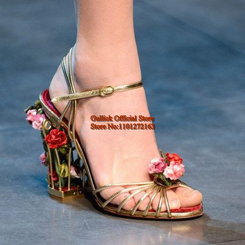 럭셔리 버드 케이지 여성 샌들 골드 메탈릭 가죽 스트랩 - Metallic Heel Sandal 리뷰 및 가격