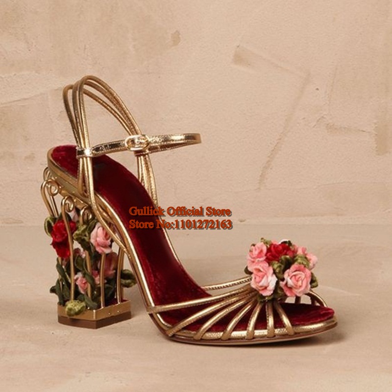 럭셔리 버드 케이지 여성 샌들 골드 메탈릭 가죽 스트랩 - Metallic Heel Sandal 리뷰 및 가격