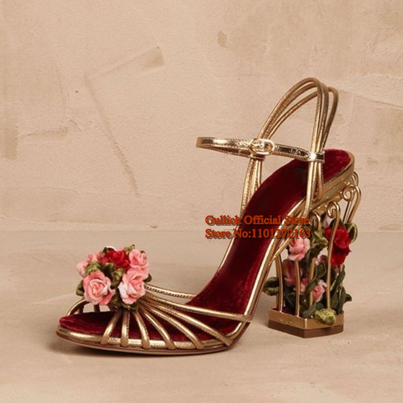 럭셔리 버드 케이지 여성 샌들 골드 메탈릭 가죽 스트랩 - Metallic Heel Sandal 리뷰 및 가격