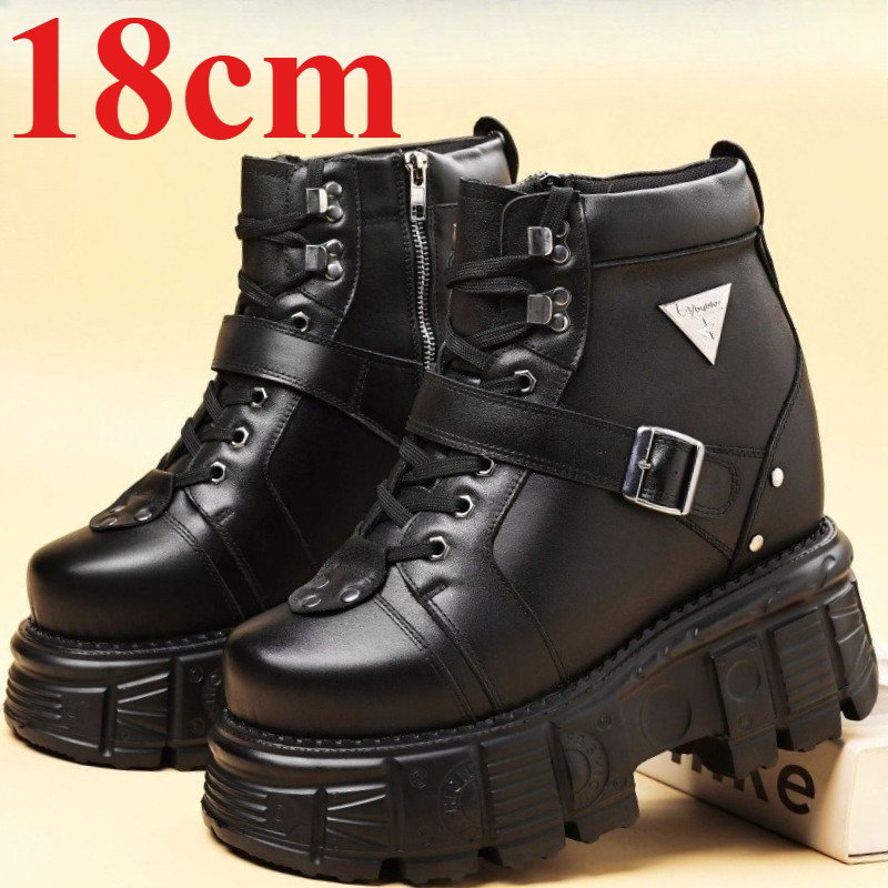 남성용 18cm 키높이 부츠, 정품 가죽 오토바이 부츠 - Suede Ankle Boot 리뷰 및 가격