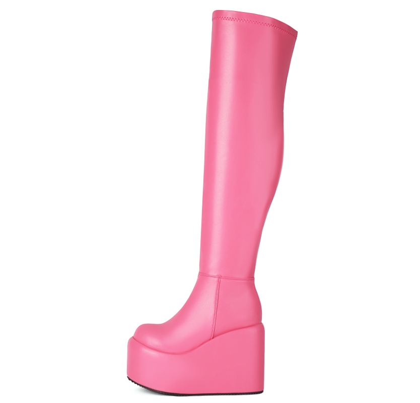 여성용 플랫폼 무릎 위 하이 부츠, 2024 블랙 화이 - Women Shoes Size 7 리뷰 및 가격