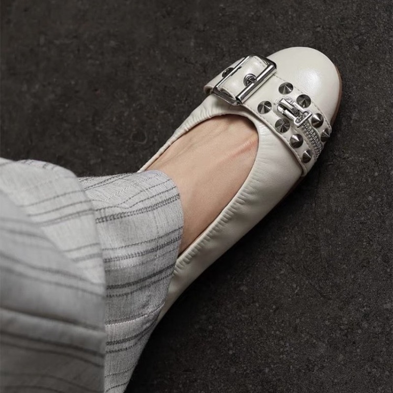 볼트 라운드 헤드 싱글 슈즈 여성용 가죽 버클 로우컷  - Women Shoes Wedges 리뷰 및 가격