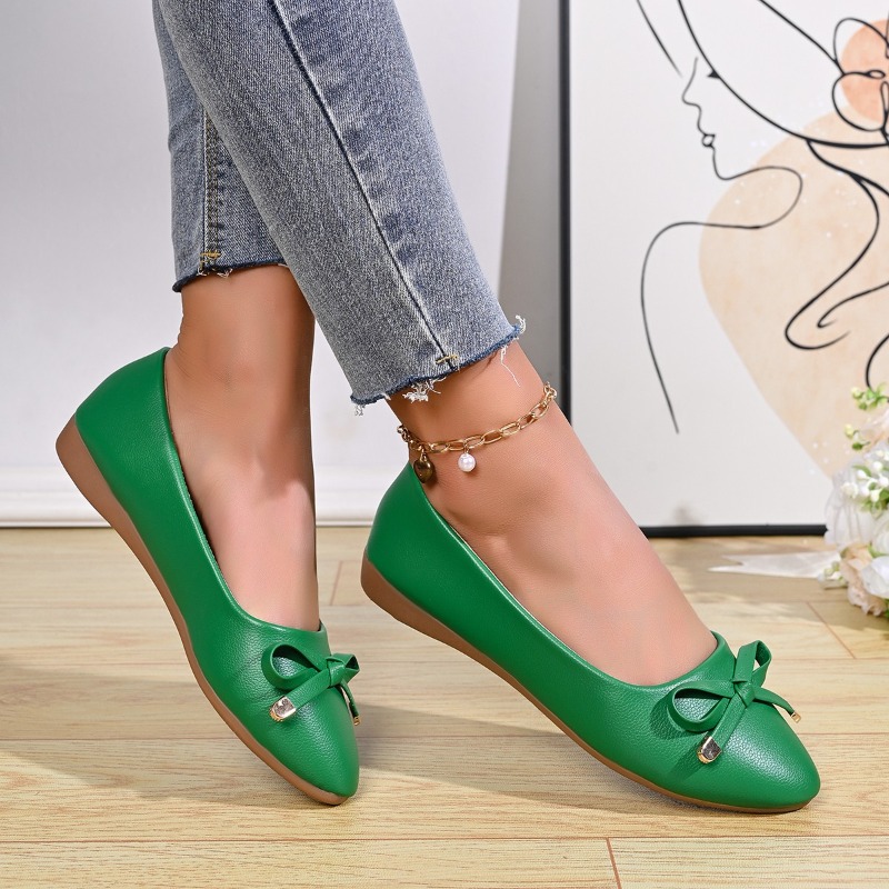 보우 샤로우 마우스 소프트 솔 편안한 가죽 신발 여성용 - Women Shoes Wedges 리뷰 및 가격