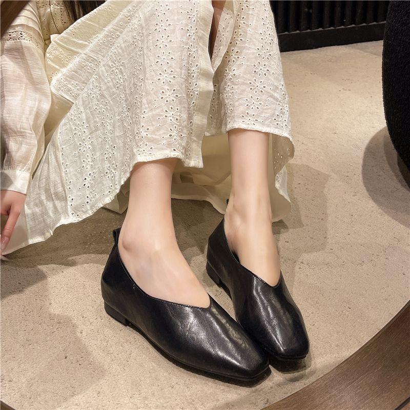 패션 신발 여성용 로퍼 정품 가죽 고급 실버 힐 스퀘어 - Women Shoes With Heels 리뷰 및 가격