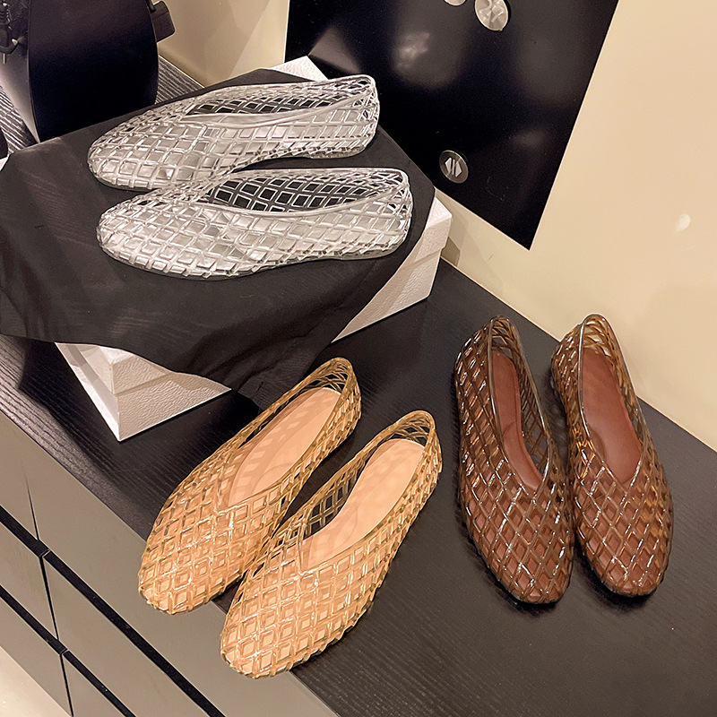 여성 샌들 투명 젤리 슈즈 라운드 토 얕은 입구 비치  - Jelly Sandal Women 리뷰 및 가격