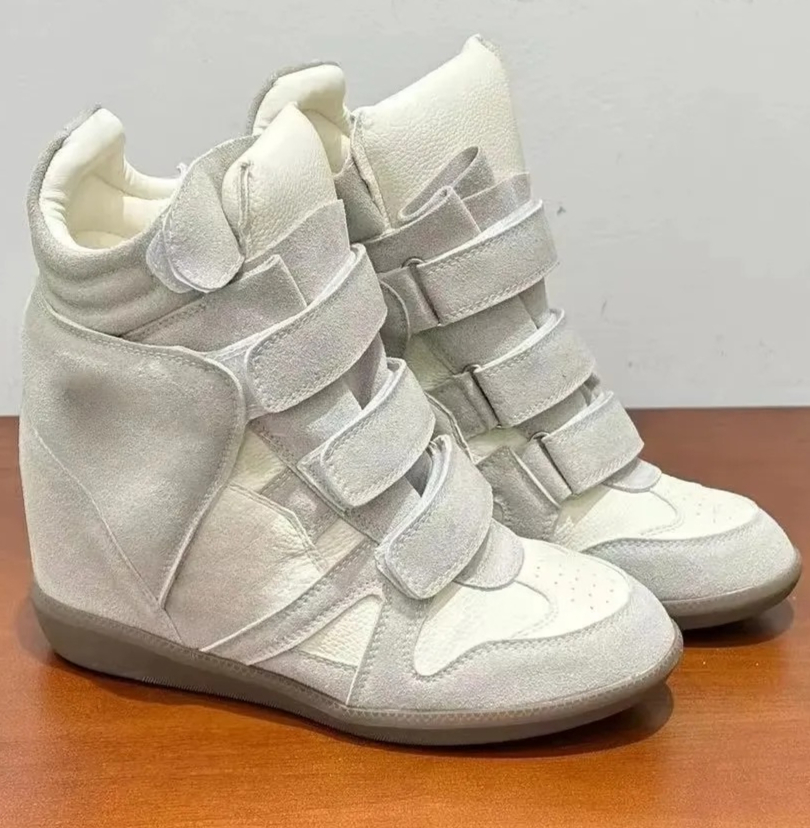 여성용 히든 웨지힐 하이탑 스니커즈 스웨이드 가죽 스플 - Suede Ankle Boot 리뷰 및 가격