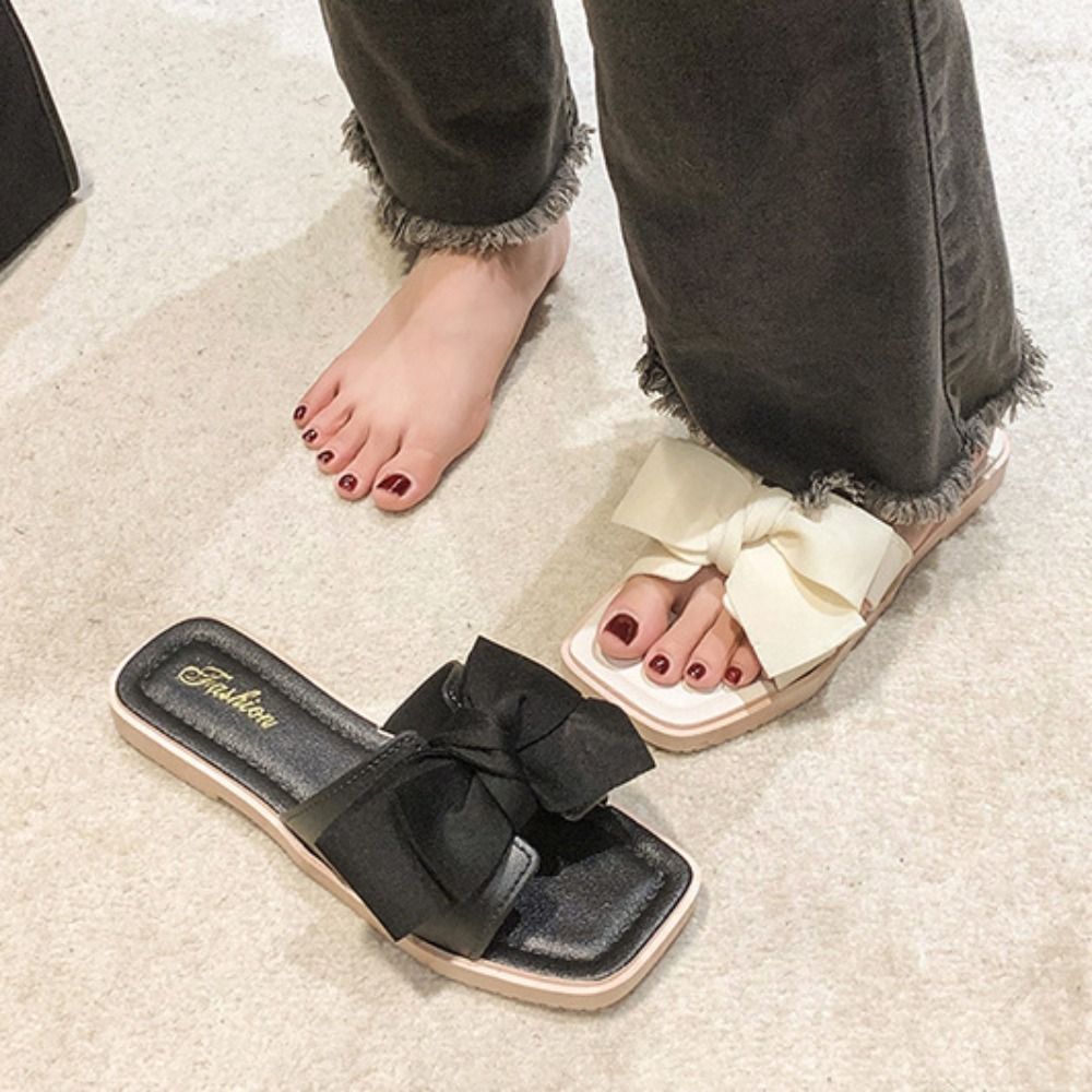 캐주얼 소프트 솔 보우 노트 슬리퍼 PVC 스윗 플랫  - Jelly Sandal Women 리뷰 및 가격